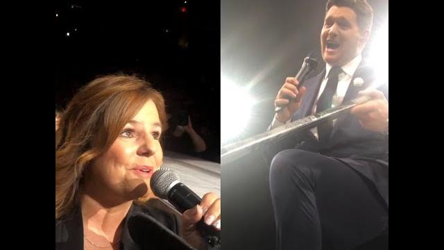 2nd time singing with michael buble! diana fairbanks-audience member & 6th grade teacher, fresno.