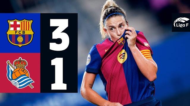 Liga f | fc barcelona 3 vs 1 real sociedad 🔵🔴