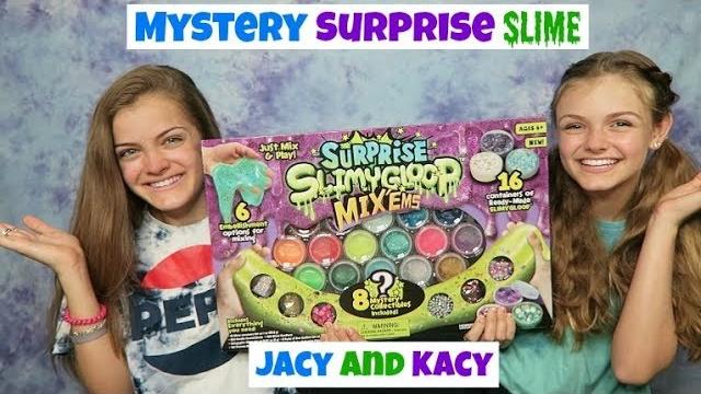 Mystery surprise slime challenge ~ jacy and kacy