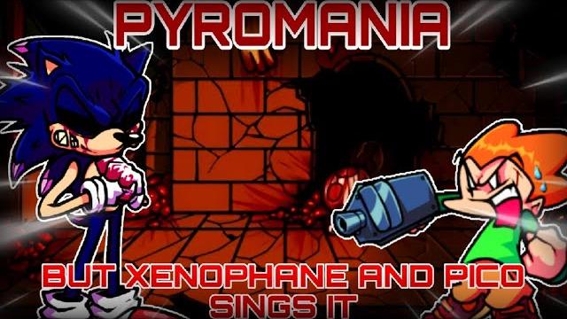 Fnf cover|pyromania but pico and xenophane sings it|fnf mario port