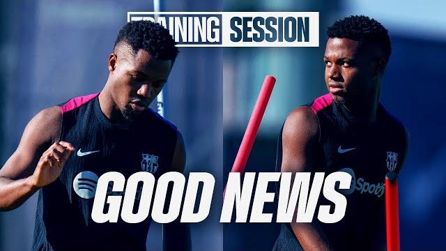 Ansu fati is back with the group! | fc barcelona training 🔵🔴