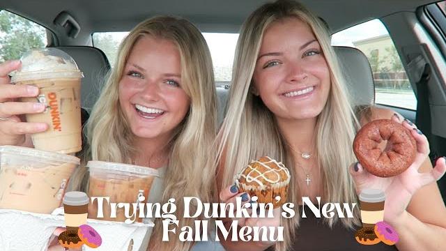 Trying dunkin's new fall menu items