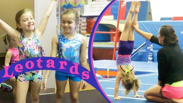 Sister leotard shopping and private gymnastics lesson | crazy8family