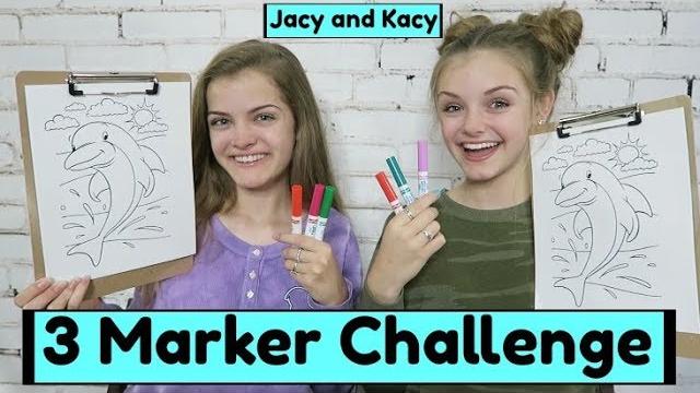 3 marker challenge ~ jacy and kacy