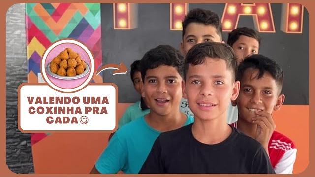 Jogo de perguntas e respostas com as crianças: valendo uma coxinha pra cada😋🍗