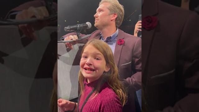 When michael bublé hands you the mic.. you sing to your daughter!  "daddy's little girl"