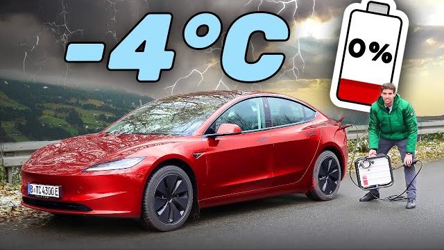 Kälte ist ein problem! tesla model 3 (2024)