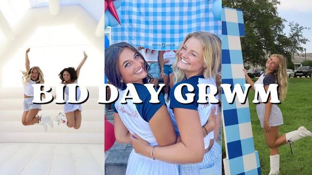 Grwm for sorority bid day - chat with me