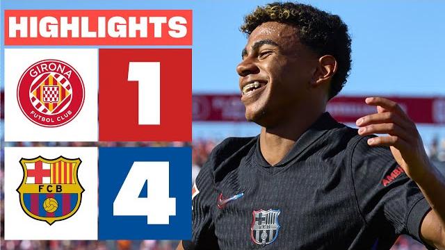 Girona fc 1 - 4 fc barcelona | highlights laliga ea sports