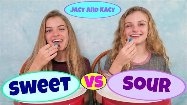 Sweet vs sour ~ candy challenge ~ jacy and kacy